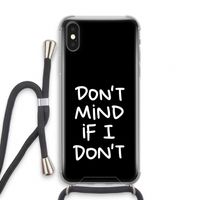 Don't Mind: iPhone XS Transparant Hoesje met koord