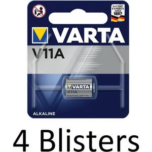 4 Stuks (4 Blisters a 1 st) Varta V11A Wegwerpbatterij Alkaline