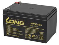 Long WP12-12A/F1 Loodaccu 12 V 12 Ah Loodvlies (AGM) (b x h x d) 151 x 98 x 98 mm Kabelschoen 4.8 mm VDS-certificering, Geringe zelfontlading, Onderhoudsvrij - thumbnail