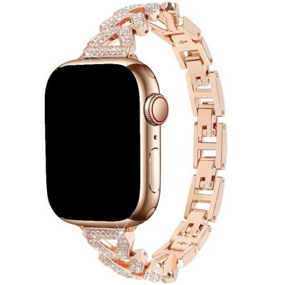 Apple Watch Hart Stalen Schakel Band - Faye Rose Goud - 38, 40, 41 & 42mm