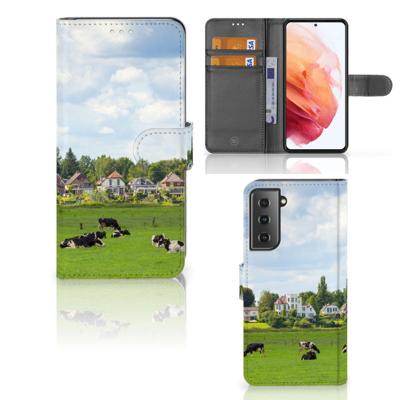 Samsung Galaxy S21 | Telefoonhoesje | Met pasjeshouder | Koeien