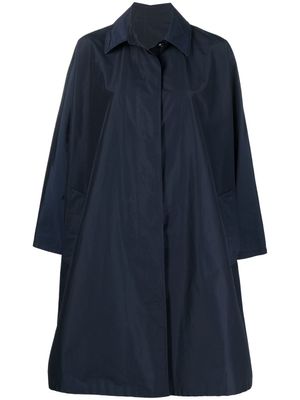 Yves Salomon manteau à fermeture dissimulée - Bleu