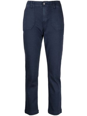 PAIGE jean court Mayslie à taille mi-haute - Bleu