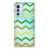 Motorola Edge 20 Pro TPU bumper Zigzag Groen