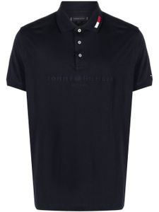 Tommy Hilfiger polo en coton à logo imprimé - Bleu