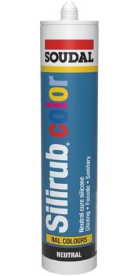Soudal Silirub Color | Siliconenkit | Zwartrood Ral 3007 | 300 ml - 115304
