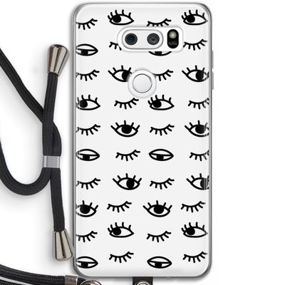 Eye pattern #2: LG V30 Transparant Hoesje met koord