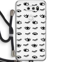 Eye pattern #2: LG V30 Transparant Hoesje met koord
