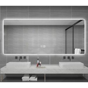 Badkamerspiegel Aloni Queen | 160x60 cm | Rechthoekig | Indirecte LED verlichting | Touch button | Met spiegelverwarming