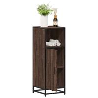 Badkamerkast 35x37,5x100 cm bewerkt hout bruin eikenkleur