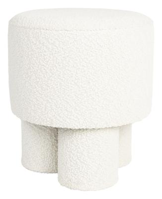 ZILT Kruk 'Lonetta' Bouclé, kleur Wit