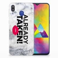 Samsung Galaxy M20 (Power) | Siliconen hoesje | met naam Already Taken White
