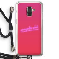Vice Glow: Samsung Galaxy A8 (2018) Transparant Hoesje met koord Vice Glow: Samsung Galaxy A8 (2018) Transparant Hoesje met koord