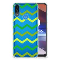 Motorola Moto E7/E7i Power | TPU bumper | Zigzag Groen