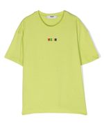 MSGM Kids t-shirt à logo brodé - Vert