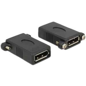 Delock 85123 DisplayPort Adapter [1x DisplayPort bus - 1x DisplayPort bus] Zwart