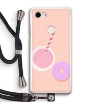 Donut: Pixel 3 Transparant Hoesje met koord