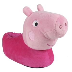 Roze Peppa Big 3D sloffen/pantoffels voor kleuters, maat: 29-30