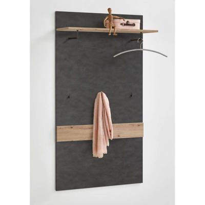 Leen Bakker - Wandkapstok Bristol - Eikenkleur/grijs - 144,5x80x27 Cm - MDF - Grijs#Bruin