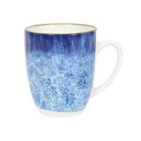 Koffiemok 350ml reactive glaze blue 6st Koffiemok 350ml reactive glaze blue 6st