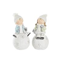 Kerstversiering DKD Home Decor Kinderen Magnesium (21,5 x 20 x 39 cm) (2 Stuks)