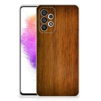 Samsung Galaxy A73 5G | Bumper Hoesje | Donker Hout