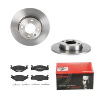 Remmenset, remschijf BREMBO, Remschijftype: Massief, Inbouwplaats: Vooras, u.a. für VW, Seat - thumbnail