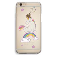 Regenboog eenhoorn: iPhone 6 / 6S Transparant Hoesje