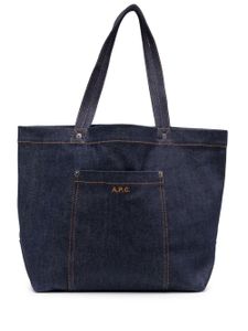 A.P.C. sac cabas Thais en jean - Bleu