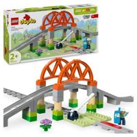 LEGO DUPLO My Town 10426 Uitbreidingsset: Treinrails en brug - Vroeg lerend speelgoed