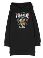 Zadig & Voltaire Kids robe-sweat à logo imprimé - Noir