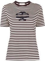 Tory Burch t-shirt Woven Double T à rayures - Tons neutres - thumbnail