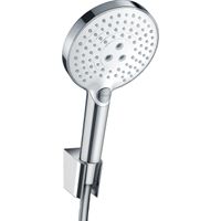 Hansgrohe Raindance Select S PortersS badset met S 120 3jet handdouche met wandhouder met Isiflex`B doucheslang 160cm wit/chroom 26721400