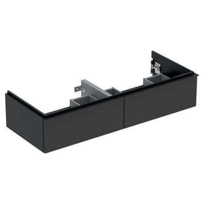 Geberit iCon wastafelonderkast 2 lade 118x47,6 cm, geschikt voor dubbele wastafel, mat lava Geberit iCon wastafelonderkast 2 lade 118x47,6 cm, geschikt voor dubbele wastafel, mat lava