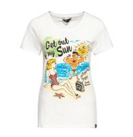 Queen Kerosin Get Out Of My Sun Shirt Offwhite -L