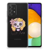 Silicone Back Case Samsung Galaxy A52 (5G/4G) Boho Skull