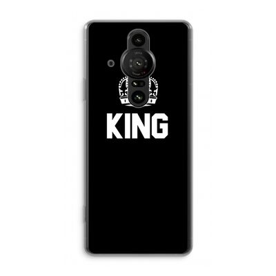 King zwart: Sony Xperia Pro-I Transparant Hoesje