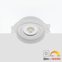Bella Ondiepe LED inbouw 40mm trimless spot kantelbaar 7Watt rond WIT IP65 dimbaar - dim to warm - interne driver