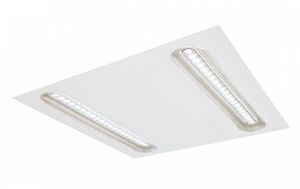 Kantoor LED verlichting Molior Line 2 lijnen 32W 3440 lumen 3000K 592x592 wit