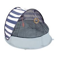 anti-UV UPF50+ pop-up tent Aquani BABYMOOV blauw wit grijs - thumbnail