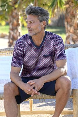 Katoenen heren shortama grafisch