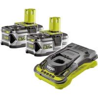 RYOBI 2 batterie 18V 5Ah + caricabatterie ultra veloce 5.0 A