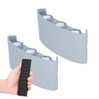 2x Tulsa LED Wandlamp - Dimbaar - Grijs - 6 Watt 280 lumen - 3000K warm wit - IP54 waterdicht - Up & Down light - Incl. dimmer met afstandsbediening