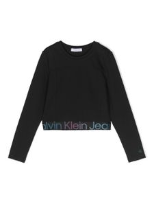 Calvin Klein Kids t-shirt à logo imprimé - Noir