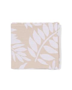 HEMA Theedoek 65x65 Katoen Bladeren Beige (zand)