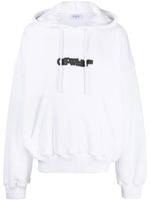 Off-White hoodie à lien de resserrage - Blanc - thumbnail