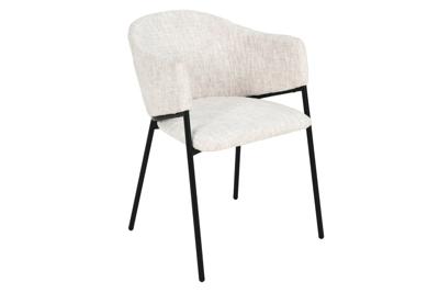 Stoel NOBLESSE met armleuningen beige zwarte poten - 47578