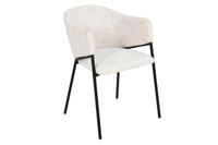 Stoel NOBLESSE met armleuningen beige zwarte poten - 47578