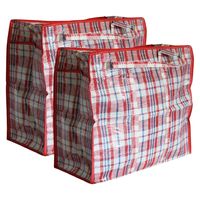 2x stuks opbergtas/hoes voor kussen/deken/dekbed/slaapzak 80 x 70 x 30 cm rood