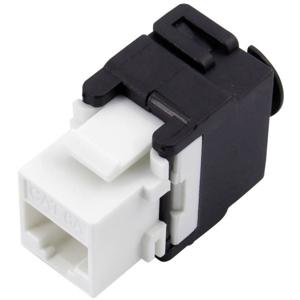 TRU COMPONENTS RJ45-koppeling, Cat. 6a 93038C361 Koppeling, recht Aantal polen (sensoren) 8 Zwart, Wit 1 stuk(s)